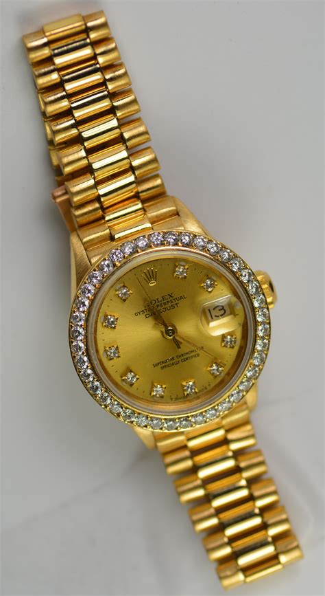 lady rolex datejust with diamond dial|rolex ladies diamond bezel watch.